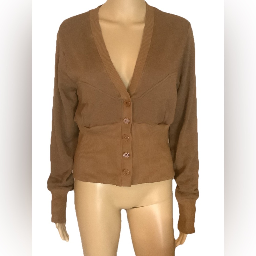 Michael Lauren cardigan sweater fleece lining size S